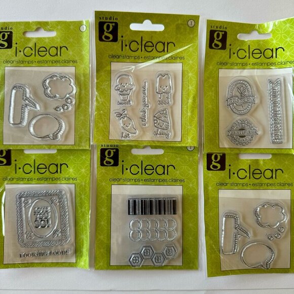 Clear rubber stamps Lot of 31 Various Styles New Sealed and Stamping Blocks - Picture 5 of 8